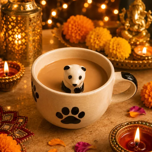 Artecasa_Dog_Panda_Mug_Matka_Candle_Diwali_Hamper