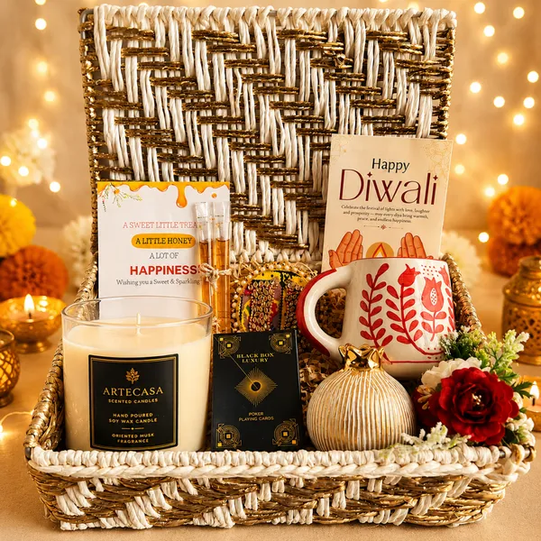 Royal_White_Gold_Woven_Basket_Candle_Vase_Diwali_Hamper