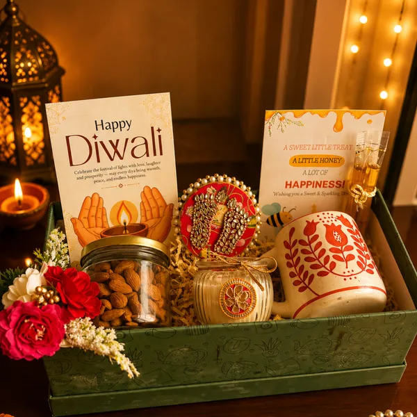 Wax_Festive_Diwali_Green_Long_Gift_Box_With_Mug_Dry_Fruit_Jar_&_Candle