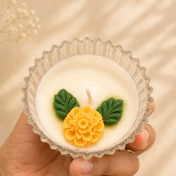 Wax_Festive_Genda_Flower_Glass_Candle_Set_Of_2