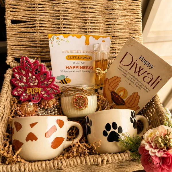 Artecasa_Dog_Panda_Mug_Matka_Candle_Diwali_Hamper