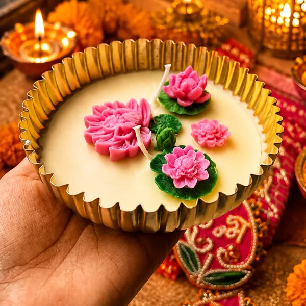 Artecasa_Pink_Diwali_Gift_Box_With_Urli_Candle_&_Shubh_Labh_Hangings