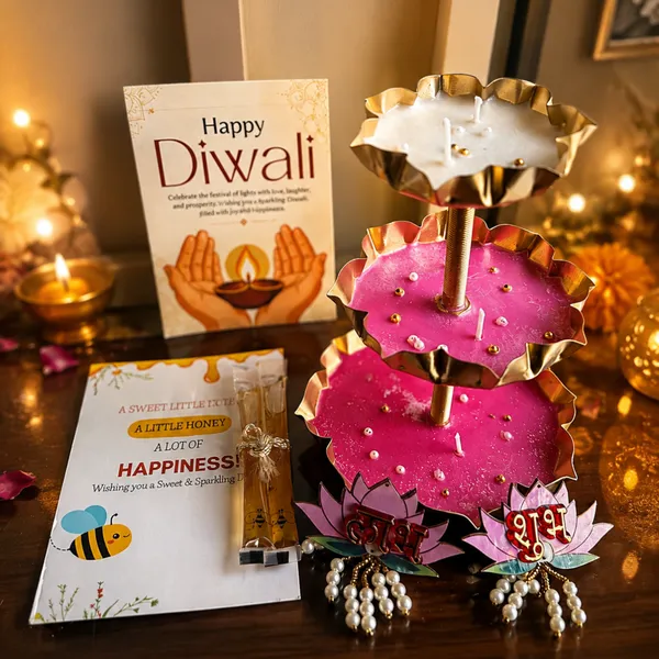 Wax_Festive_Multicolour_3_Tier_Urli_Diwali_Candle_Hamper