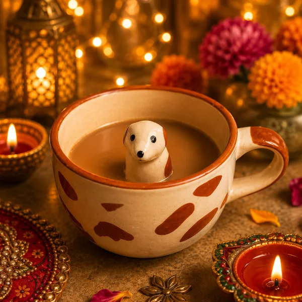 Artecasa_Dog_Panda_Mug_Matka_Candle_Diwali_Hamper