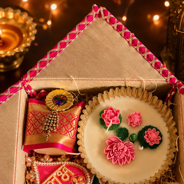 Artecasa_Pink_Diwali_Gift_Box_With_Urli_Candle_&_Shubh_Labh_Hangings