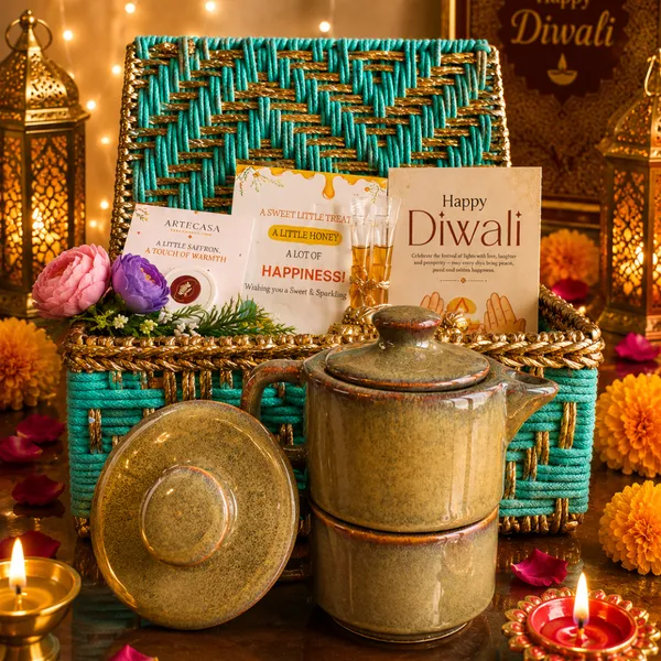 Metal_Festive_Sage_Green_Basket_Tea_Mug_Matka_Candle_Hamper