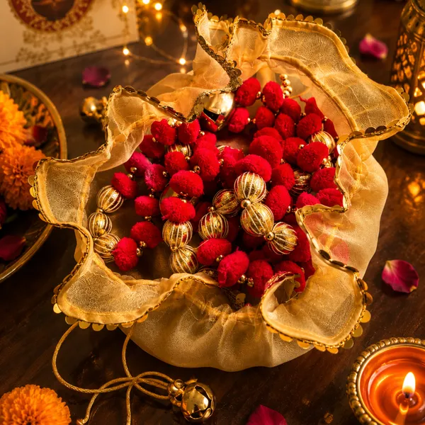 Jute_Festive_Golden_Potli_With_Pink_Toran