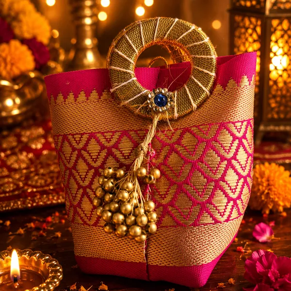 Artecasa_Pink_Diwali_Gift_Box_With_Urli_Candle_&_Shubh_Labh_Hangings