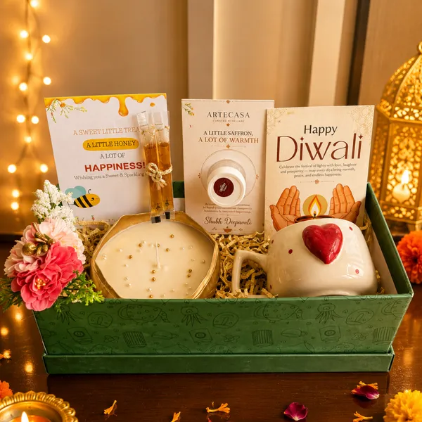 Wax_Festive_Diwali_Green_Long_Gift_Box_With_Mug_&_Urli_Candle