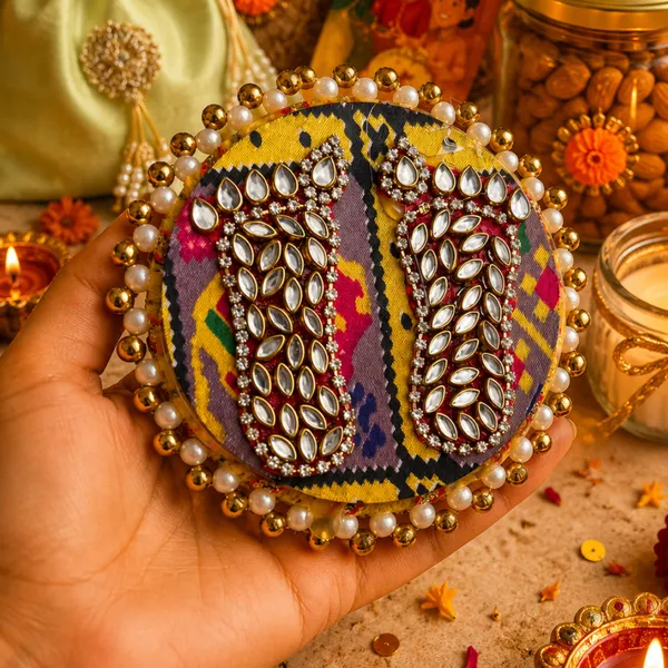 Artecasa_Multicolour_Jute_Diwali_Gift_Basket_With_Matka_Candle_&_Potli