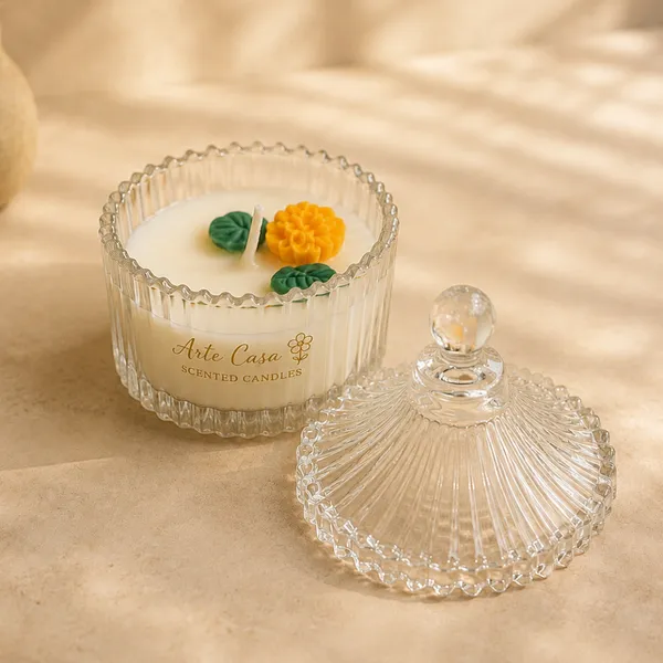 Wax_Festive_Genda_Flower_Glass_Candle_Set_Of_2