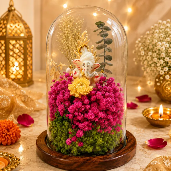 Glass_Festive_Floral_Ganesha_Decorative_Dome