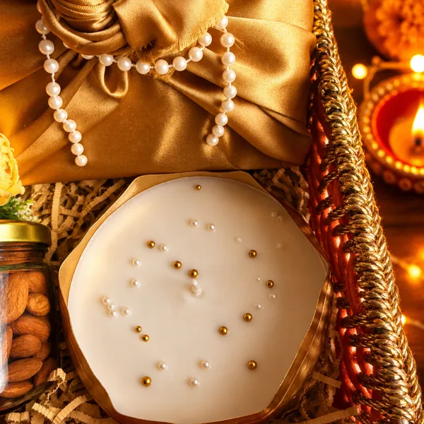 Metal_Festive_Diwali_Orange_Gift_Basket_With_German_Silver_Box_&_Dry_Fruit_Jar