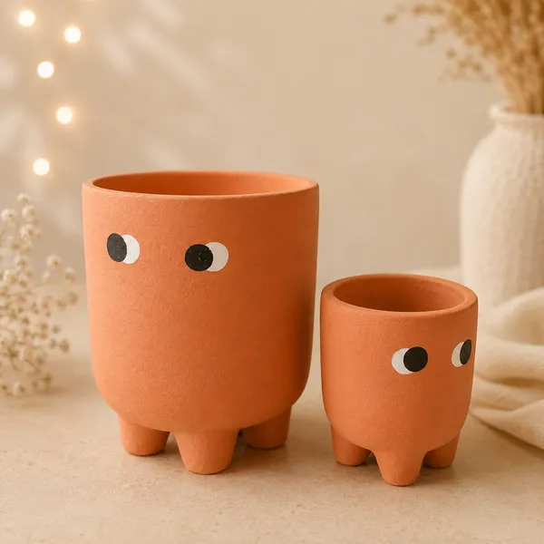 Festive_Orange_Amber_Muse_Face_Planter_Set_Of_2