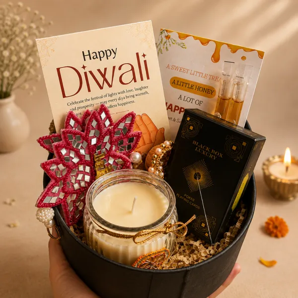 Artecasa_Black_Gift_Box_Matka_Candle_Playing_Cards_Hamper