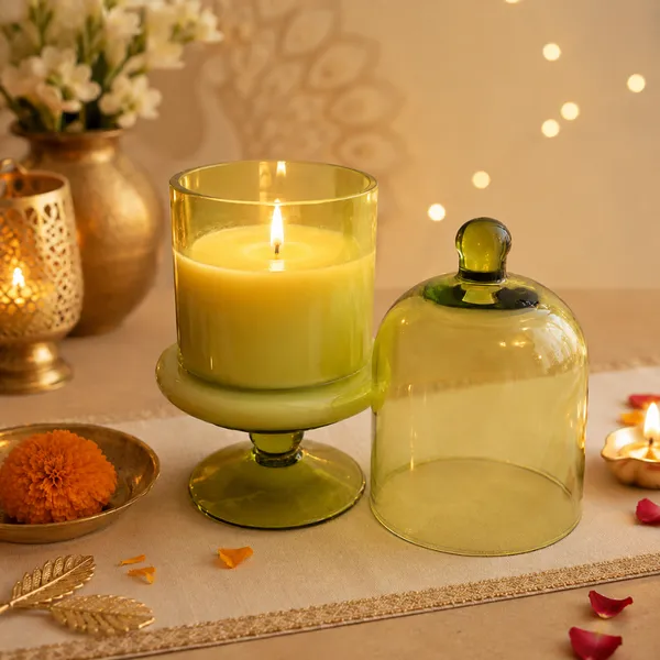 Wax_Decorative_Green_Glass_Jar_Fragrance_Candle