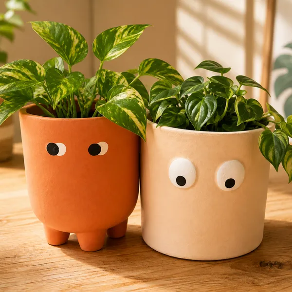 Festive_Orange_White_Grande_Form_Large_Face_Planter_Set_Of_2
