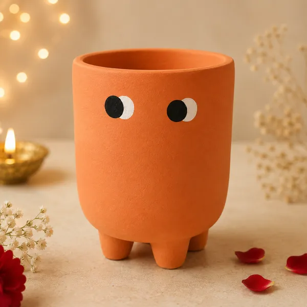 Festive_Orange_Amber_Muse_Face_Planter_Set_Of_2