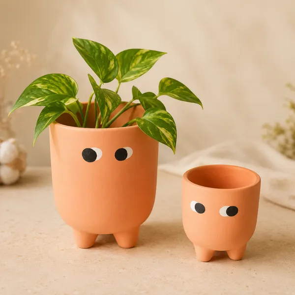 Festive_Orange_Amber_Muse_Face_Planter_Set_Of_2