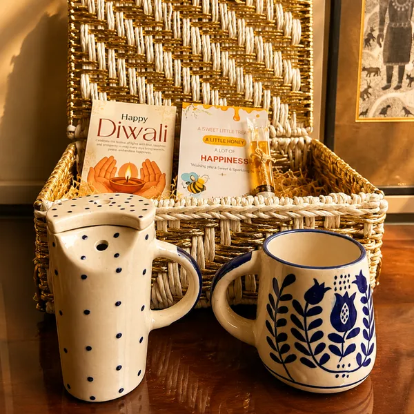 Artecasa_Diwali_Festive_Hamper_Tumbler_Mug_Urli_Candle