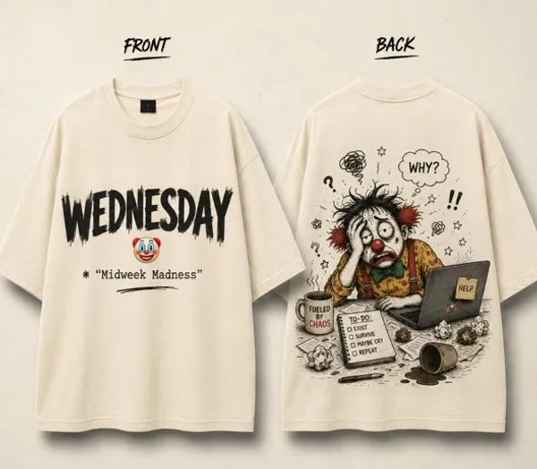Unisex_-_White_Cotton_Oversized_Weekday_Mood_T_Shirt