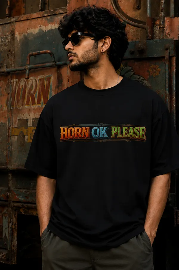 Black_Cotton_Oversized-Fit_"Hork_Ok_Please"_T-shirt_for_Men