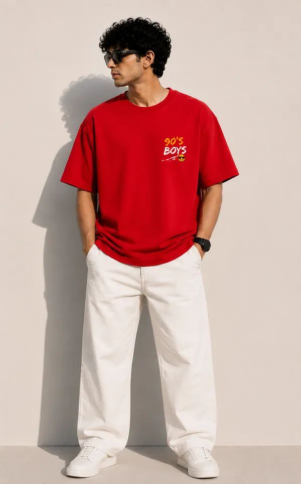 Red/Bright_Red_Cotton_Oversized_Fit_"90s_Ke_Ladke"_Printed_T_Shirt_for_Men
