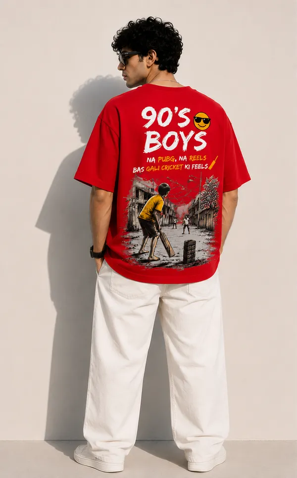 Red/Bright_Red_Cotton_Oversized_Fit_"90s_Ke_Ladke"_Printed_T_Shirt_for_Men
