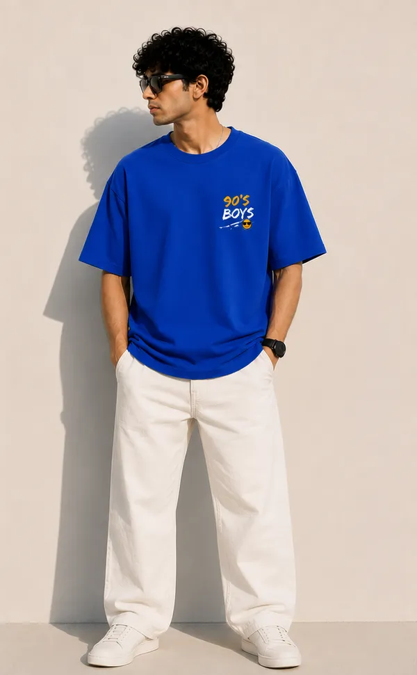Royal_Blue_Cotton_Oversized_Fit_"90s_Ke_Ladke"_Printed_T_Shirt_for_Men