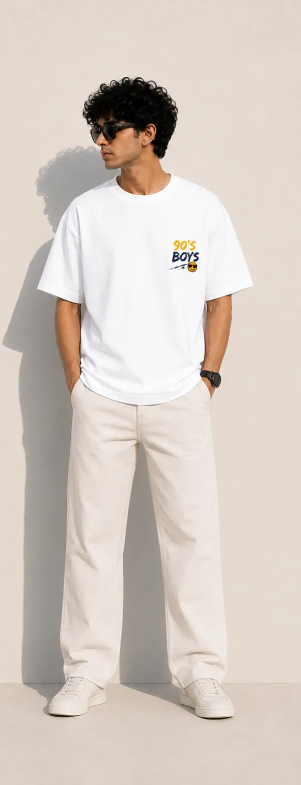 White_Cotton_Oversized_Fit_"90s_Ke_Ladke"_Printed_T_Shirt_for_Men