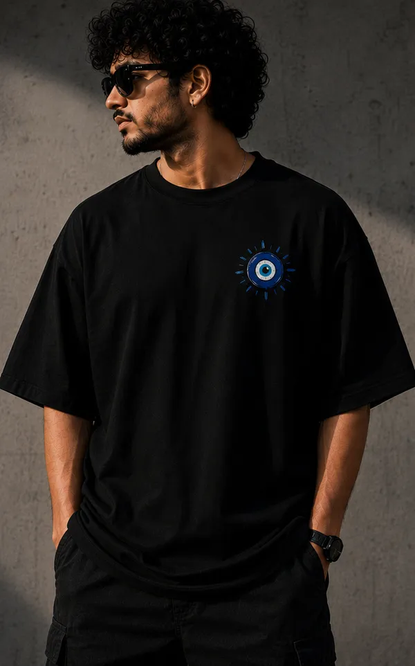 Black_Cotton_Oversized_Fit_"Nazar_Na_Lage"_Printed_T_Shirt_for_Men