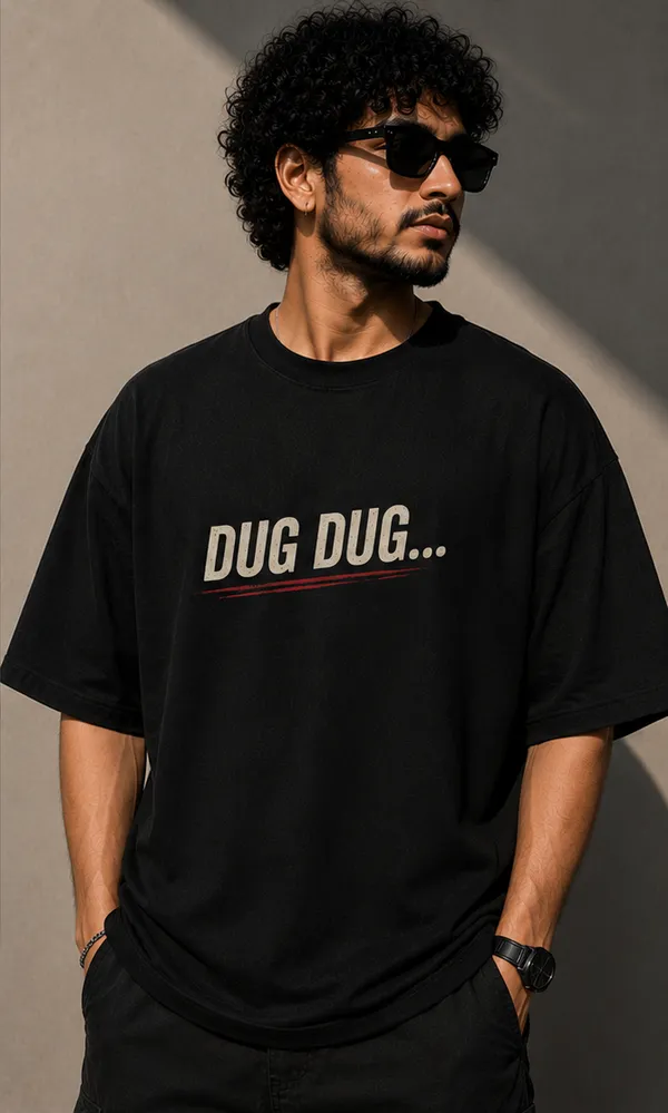 Black_Cotton_Oversized_Fit_"Dug-Dug"_Printed_T_Shirt_for_Men