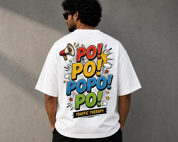 White_Cotton_Oversized_Fit_"PO-PO"_T_shirt_for_Men