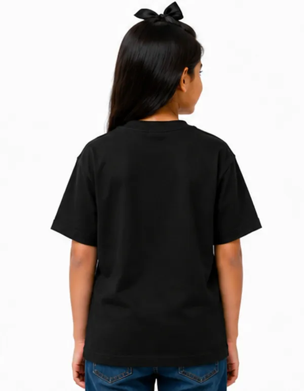Black_Cotton_T-shirt_Regular-Fit_For_Girls
