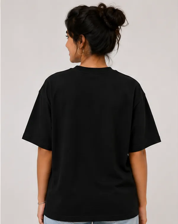 Black_Cotton_T-shirt_Oversized-Fit_For_Women