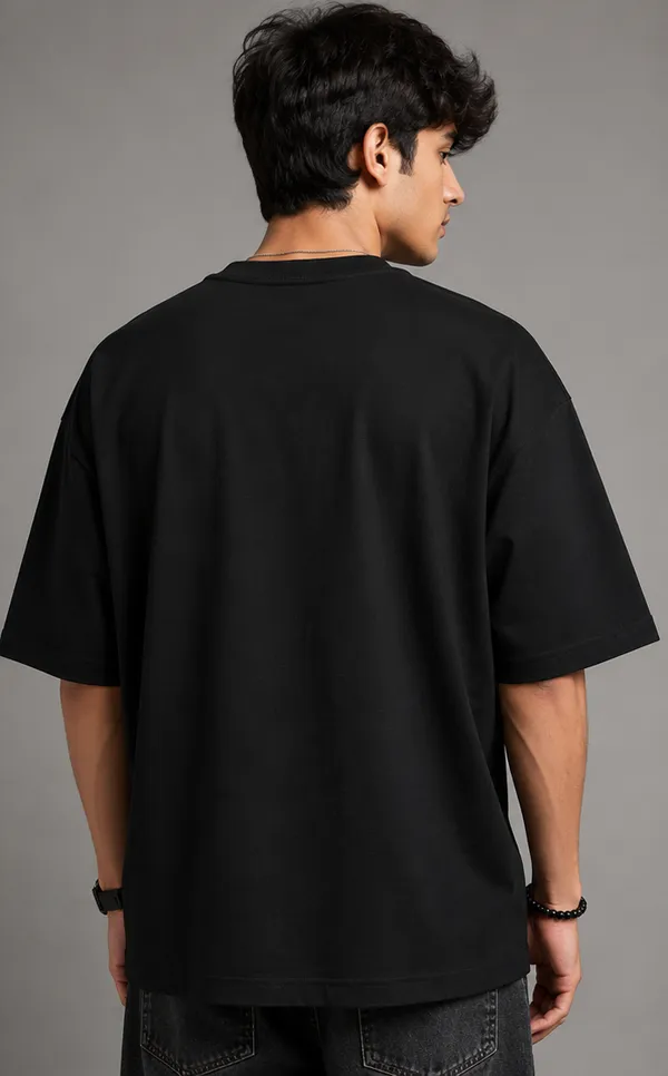 Black_Cotton_T-shirt_Oversized-Fit_For_Men
