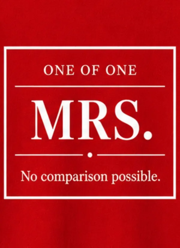 Bright_Red/Red_Cotton_Oversized_Fit_"Husband_&_Wife"_Combo_Printed_T_Shirt