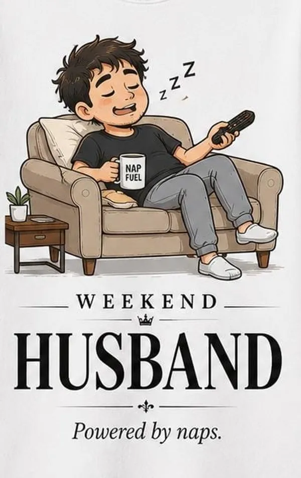 White_Cotton_Oversized_Fit_"Husband_&_Wife"_Combo_Printed_T_Shirt
