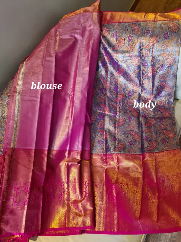 Grey_Silk_Zari_Paisley_Print_Banarasi_Saree_For_Women