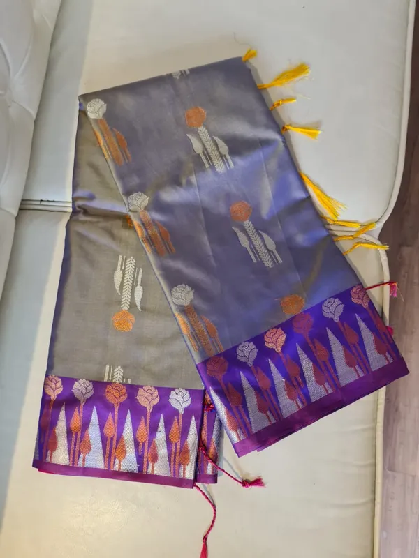 Grey_Silk_Purple_Border_Woven_Zari_Saree_For_Women