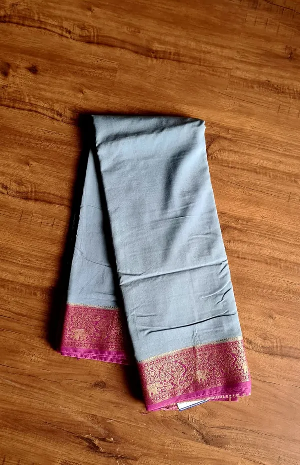 Grey_Cotton_Silk_Pink_Zari_Border_Saree_For_Women