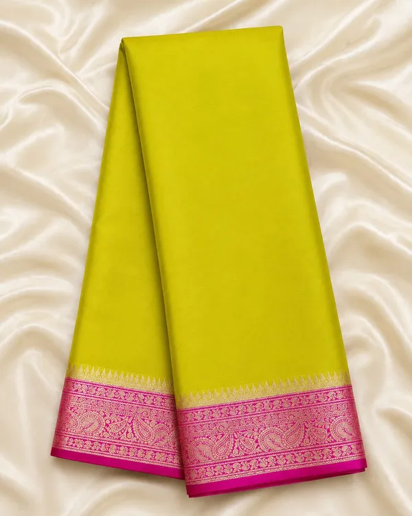Green_Silk_Woven_Border_Saree_For_Women