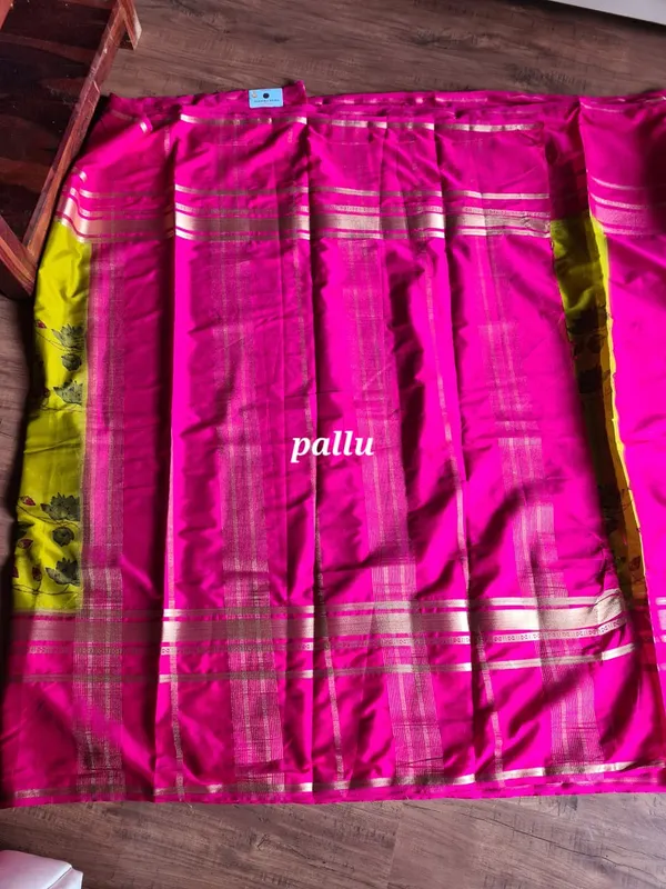 Pink_&_Lavender_Half_&_Half_Silk_Zari_Border_Pallu_Saree_For_Women