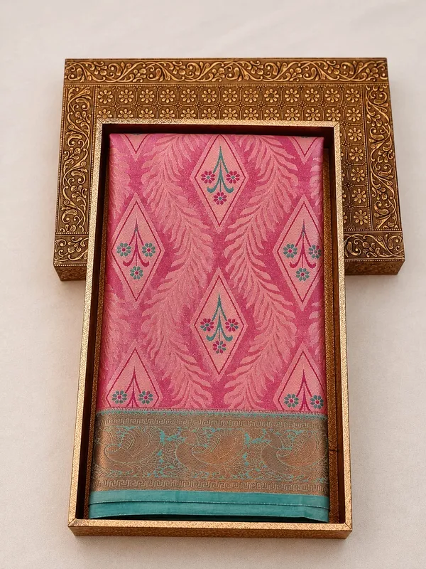 Pink_Silk_Woven_Floral_Zari_Border_Saree_For_Women
