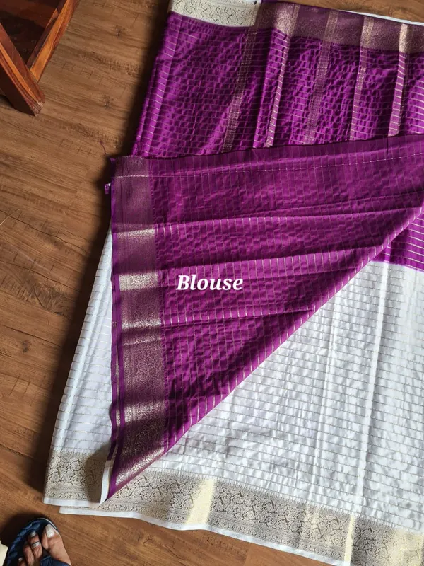 Purple_And_White_Silk_Zari_Border_Saree_For_Women