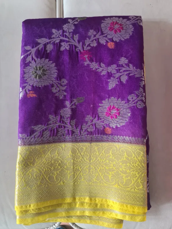 Purple_Silk_Zari_Floral_Woven_Border_Saree