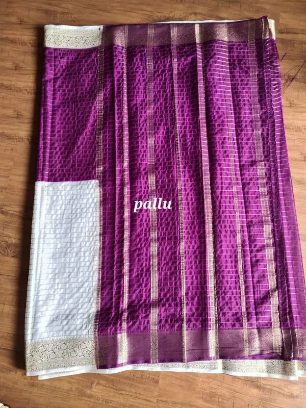 Purple_And_White_Silk_Zari_Border_Saree_For_Women