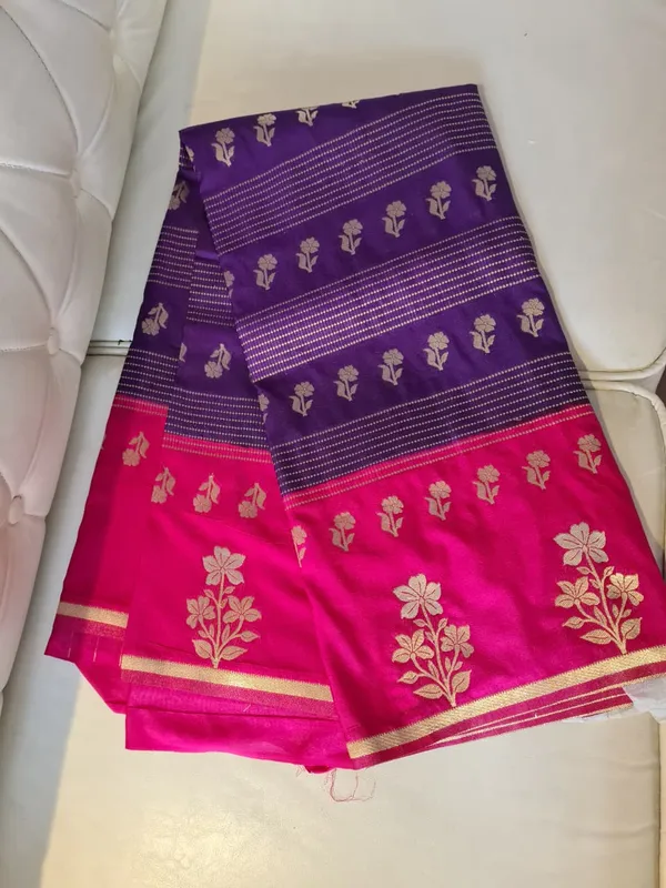 Purple_And_Pink_Silk_Zari_Floral_Print_Saree_For_Women