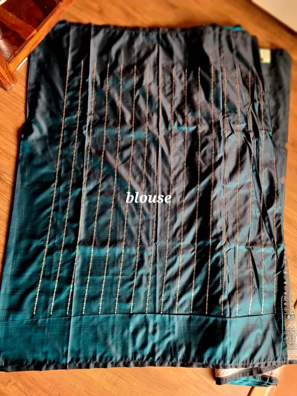 Teal_Silk_Woven_Motif_Banarasi_Saree_For_Women