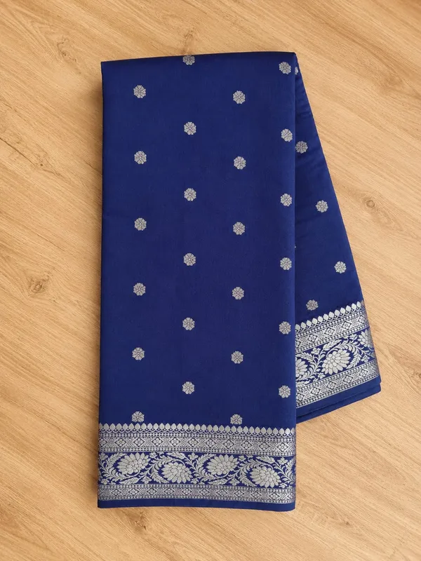 Navy_Blue_Silk_Zari_Woven_Banarasi_Saree_For_Women